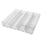 Martha Stewart Miles Plastic Stackable Office Desk Drawer Organizers, Various Sizes, Set of 6 BE-PB5834-6-6-CLR-MS - alternate 4